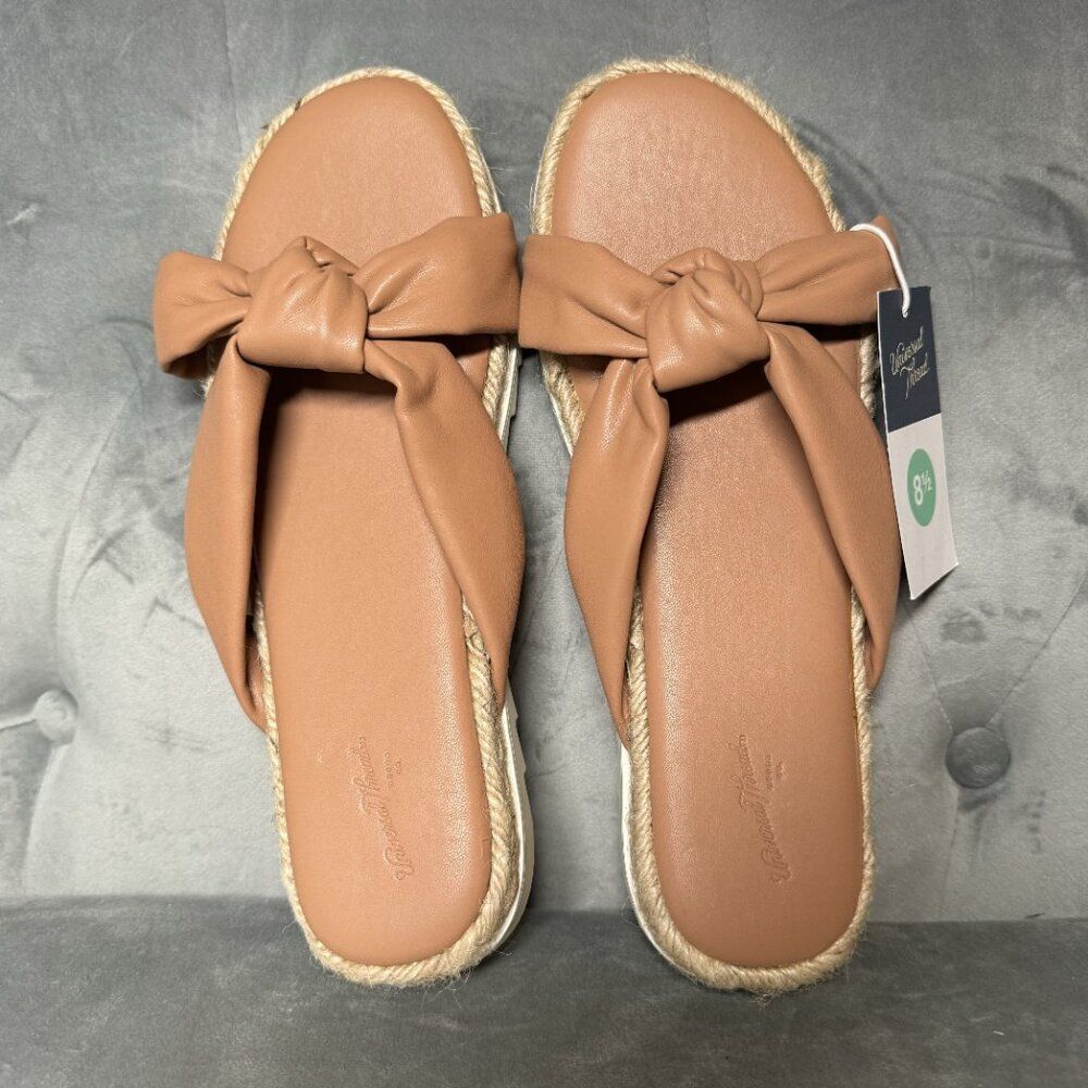 Universal Thread Dena Knotted Tan Espadrille Sandal Size 8 1/2 NEW WITH TAG - Picture 3 of 10